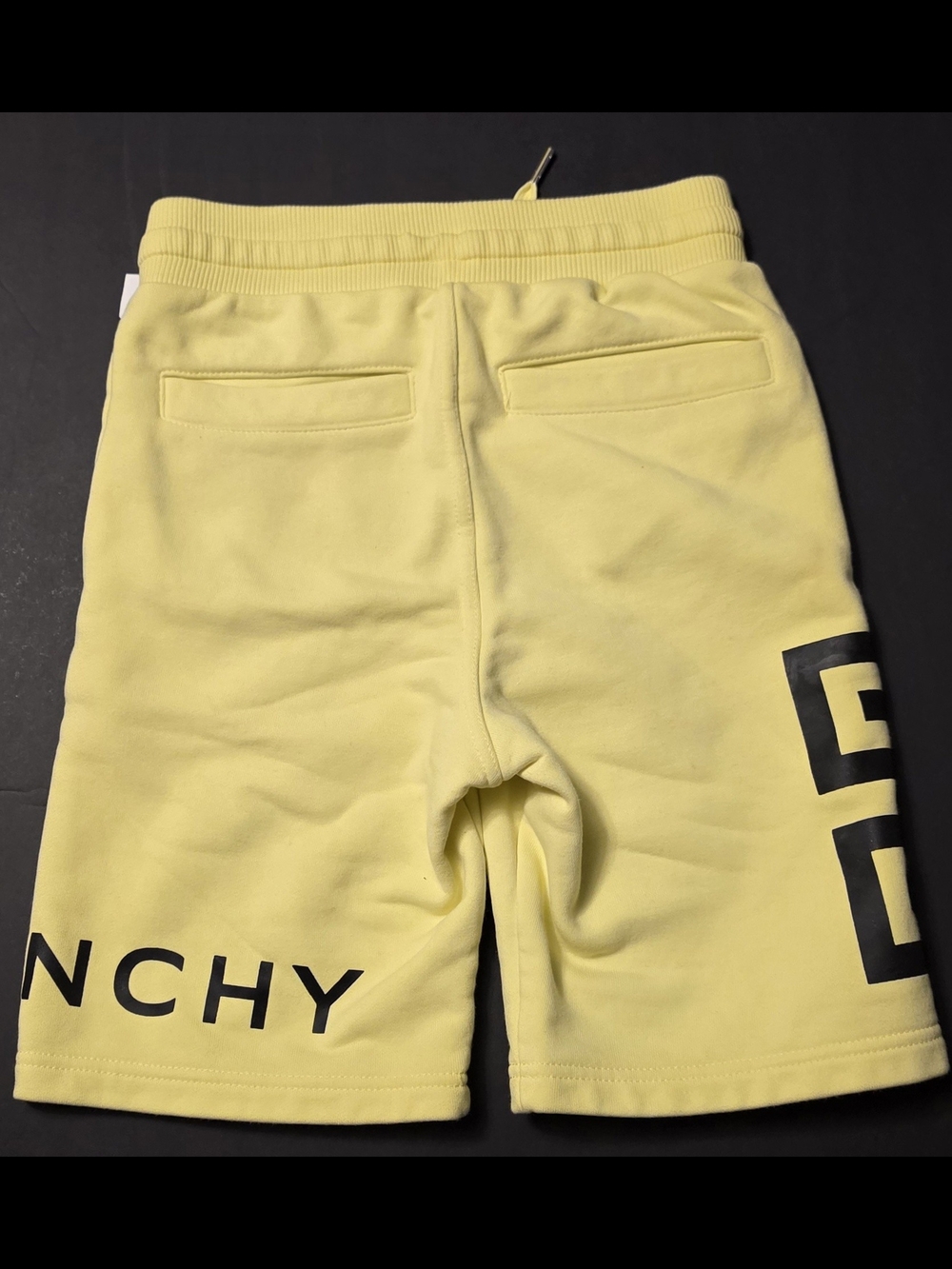 Givenchy Yellow Kids Logo Sweat Shorts Size 8 - Picture 2 of 5